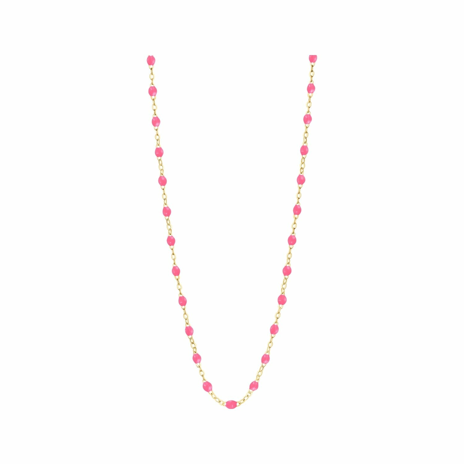 Achat Collier Gigi Clozeau Classique en or jaune et résine rose, 42cm