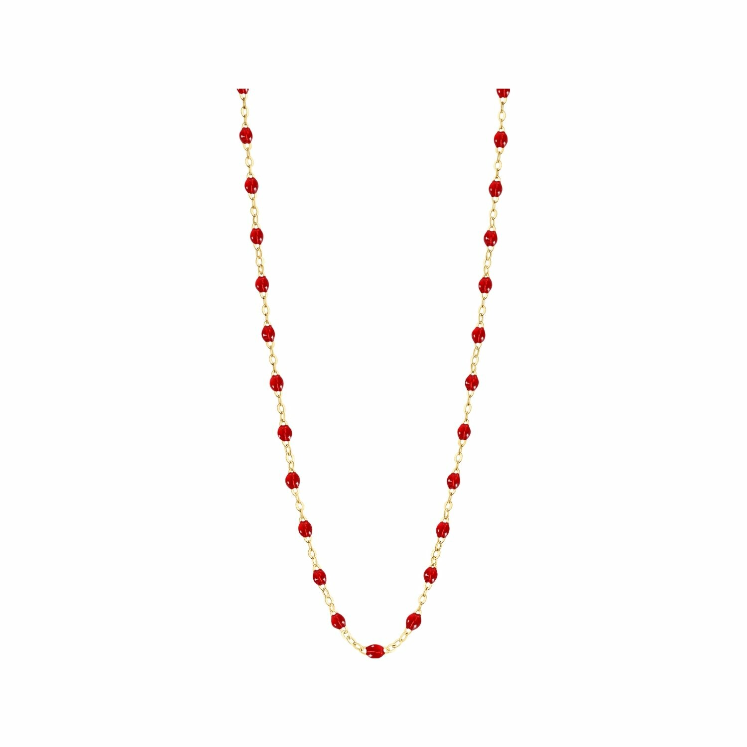 Achat Collier Gigi Clozeau Classique en or jaune et résine rouge rubis, 42cm