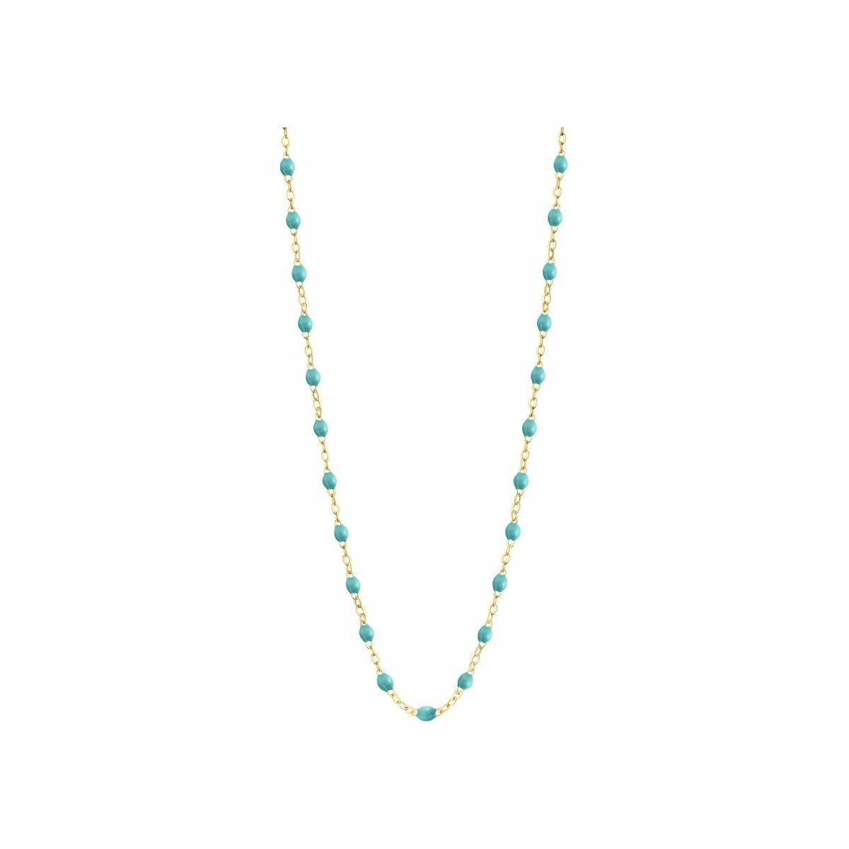 Achat Collier Gigi Clozeau Classique en or jaune et résine turquoise vert, 42cm