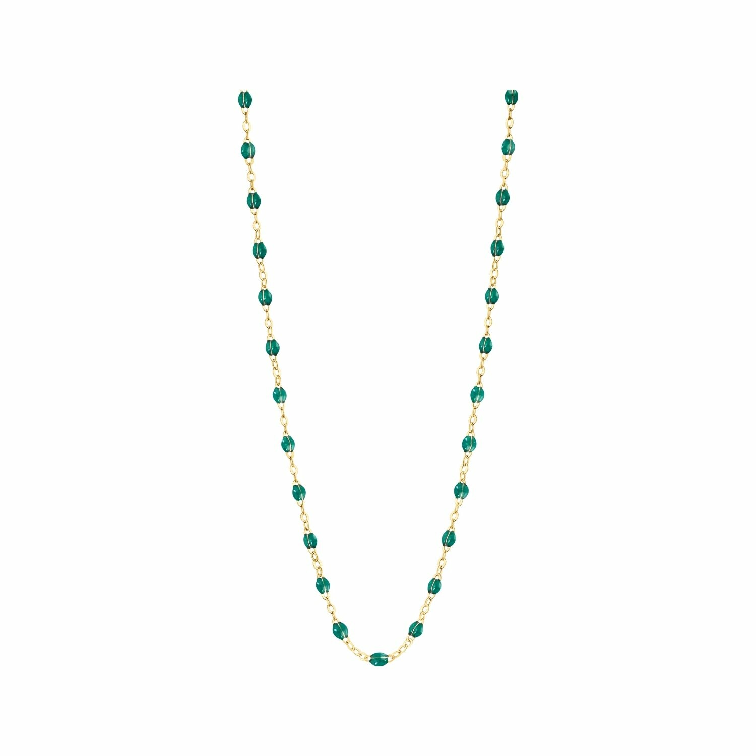Achat Collier Gigi Clozeau Classique en or jaune et résine vert émeraude, 42cm