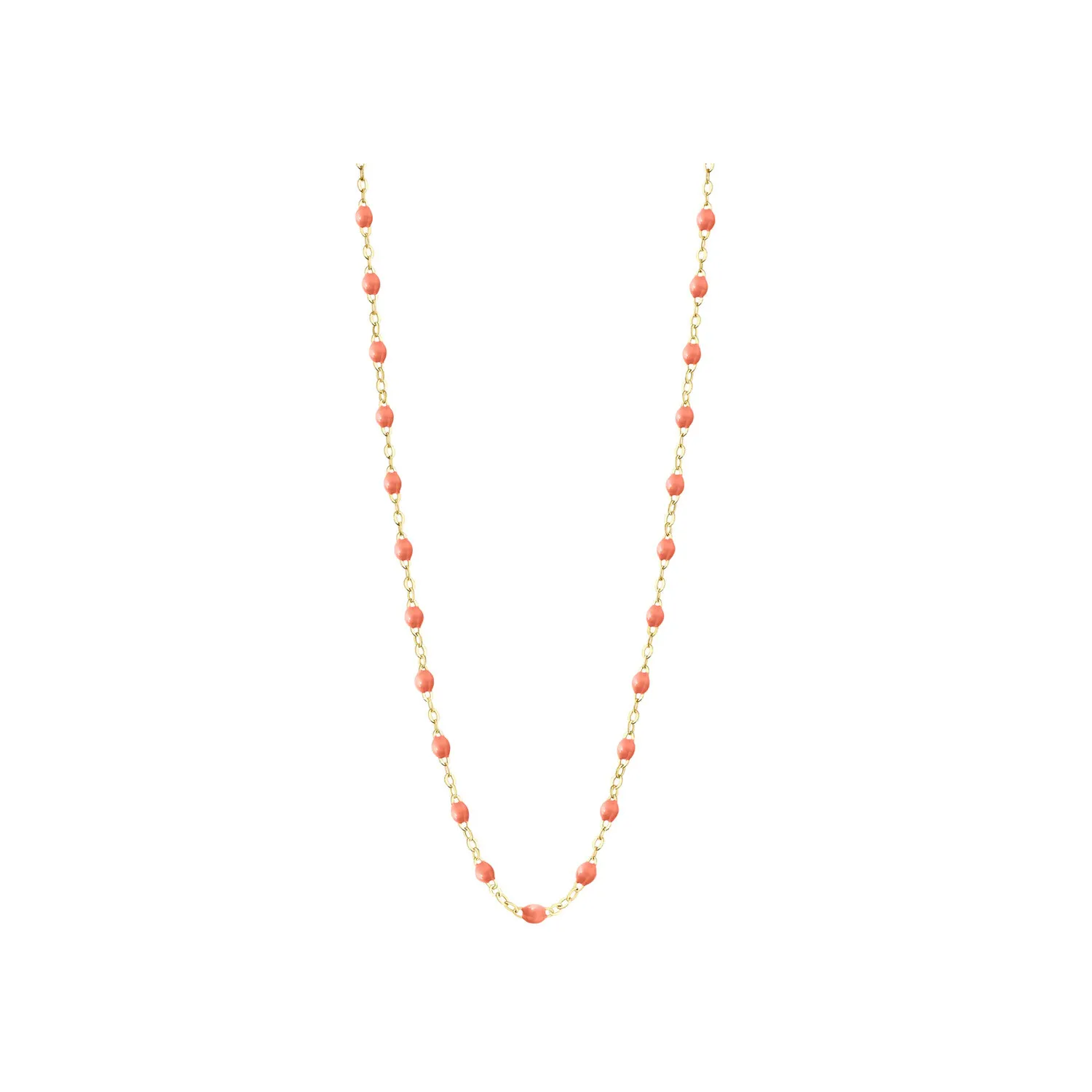 Collier Gigi Clozeau Classique en or jaune et résine saumon, 42cm B1GI001J4842XX - Rigal