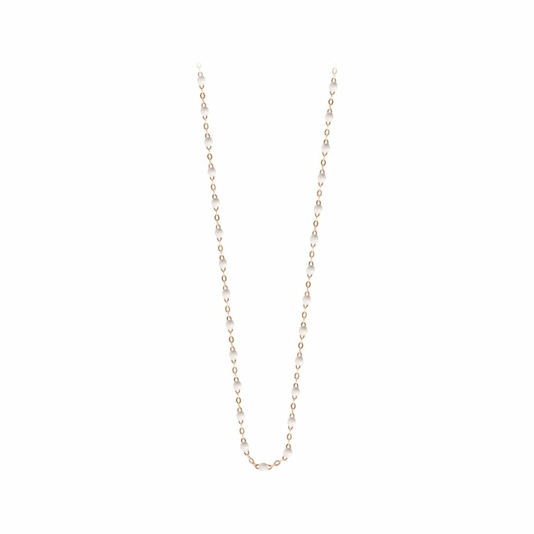 Collier Gigi Clozeau Classique en or rose et résine blanche, 33cm