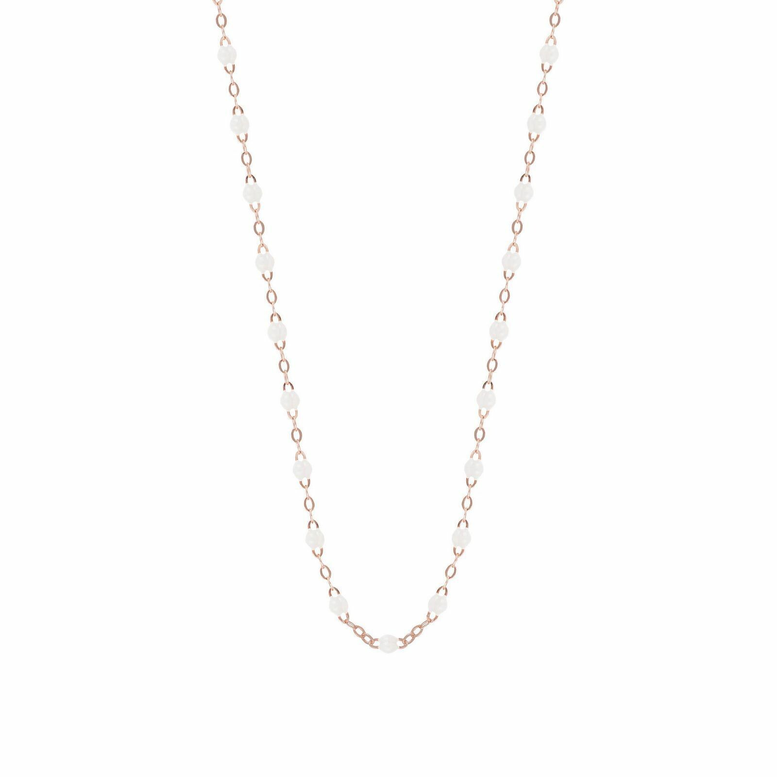 Achat Collier Gigi Clozeau Classique en or rose et résine blanche, 42cm