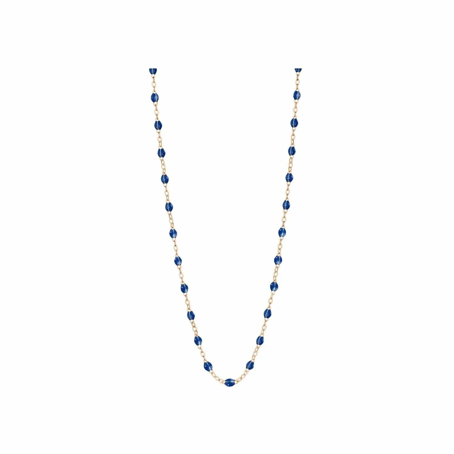 Achat Collier Gigi Clozeau Classique en or rose et résine bleu Prusse, 45cm