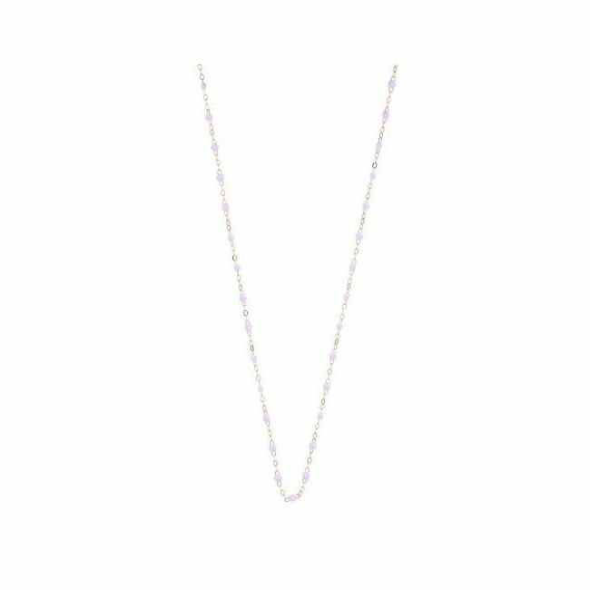 Collier Gigi Clozeau Classique en or rose et résine parme, 42cm