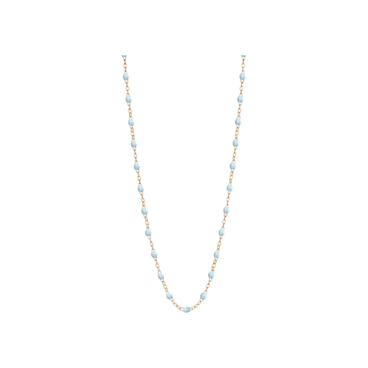 Collier Gigi Clozeau Classique en or rose et résine bleu layette, 45cm