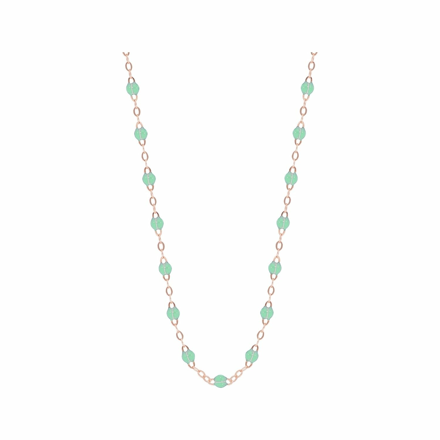 Achat Collier Gigi Clozeau Classique en or rose et résine jade, 50cm