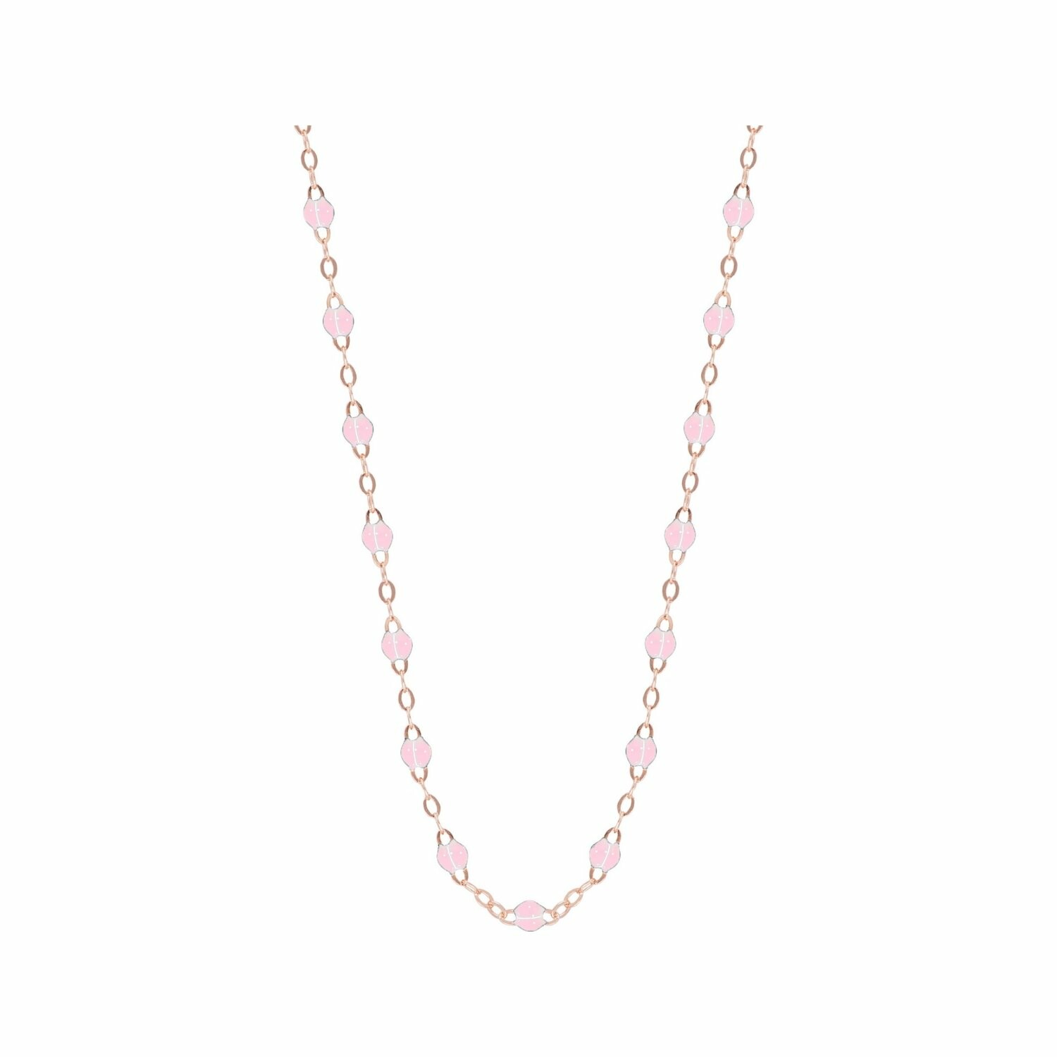 Collier Gigi Clozeau Classique en or rose et résine rose, 33cm