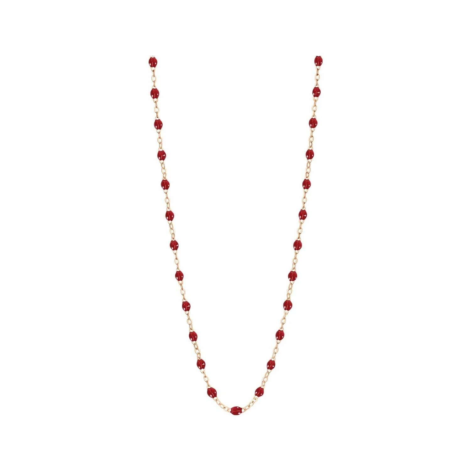 Achat Collier Gigi Clozeau Classique en or rose et résine rouge, 45cm