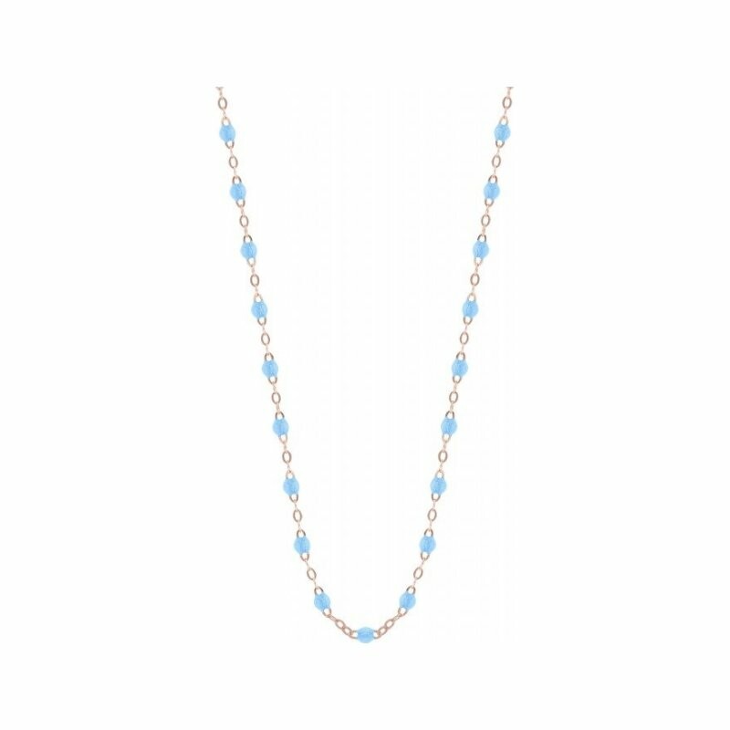 Achat Collier Gigi Clozeau Classique en or rose et résine turquoise, 42cm