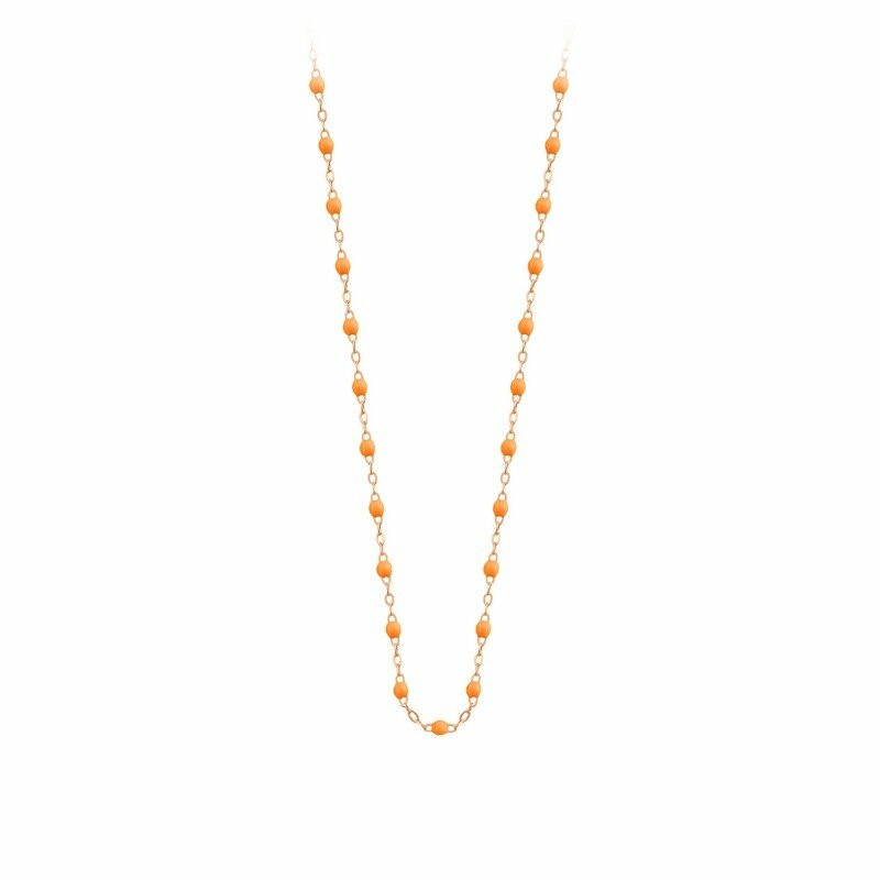 Achat Collier Gigi Clozeau Classique en or rose et résine mandarine, 42cm