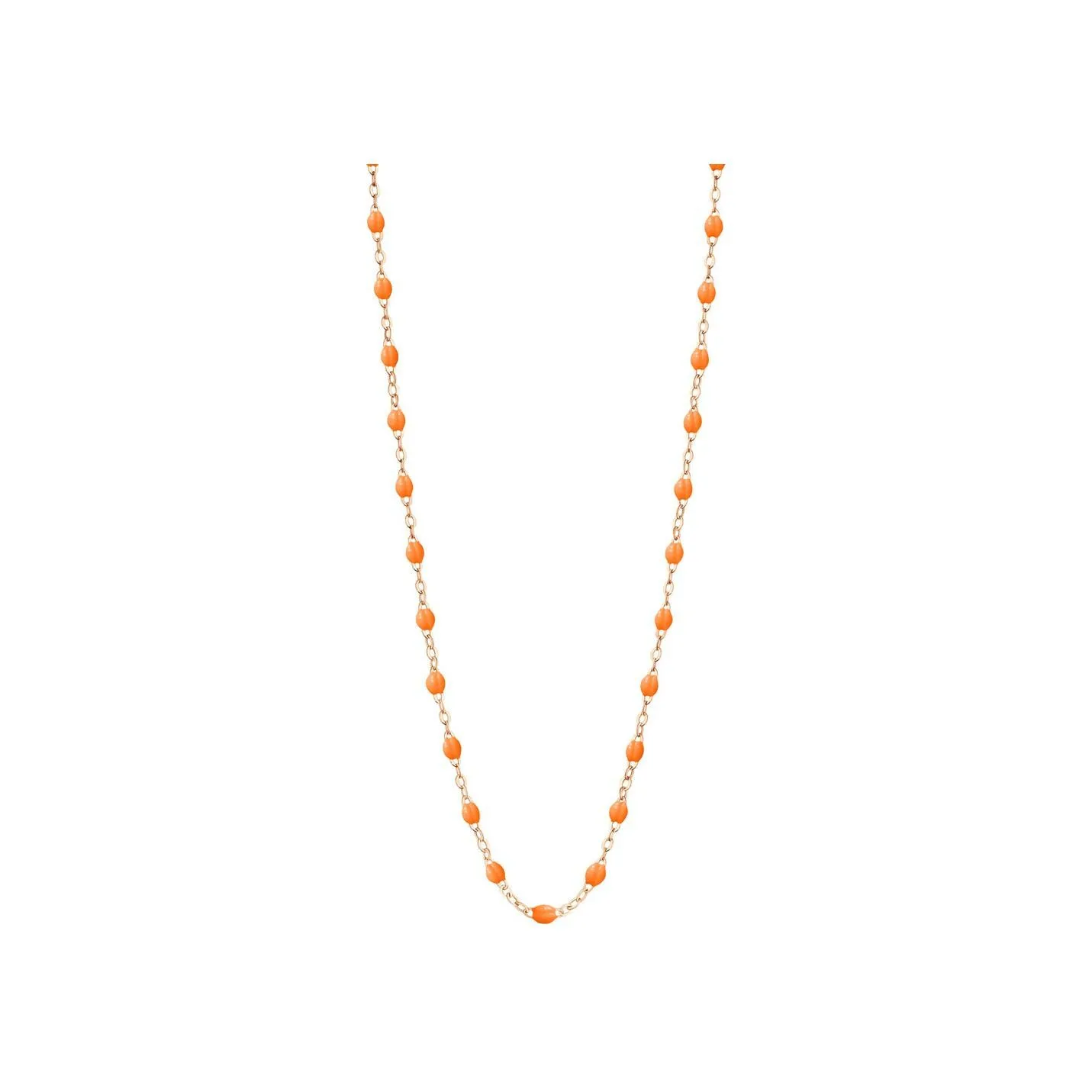 Collier Gigi Clozeau Classique en or rose et résine mandarine, 45cm