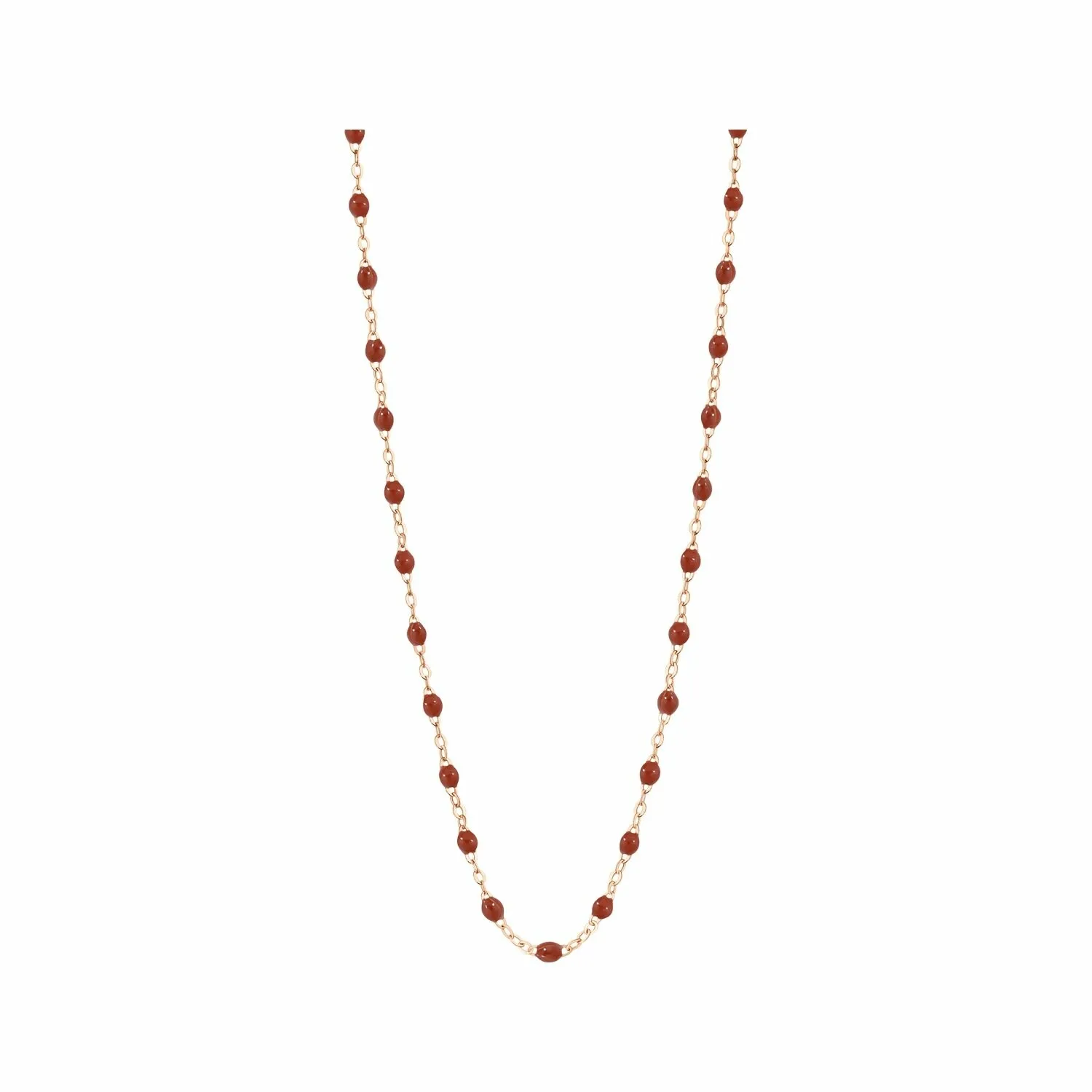 Collier Gigi Clozeau Classique en or rose et résine rouille, 42cm B1GI001R4642XX - Rigal