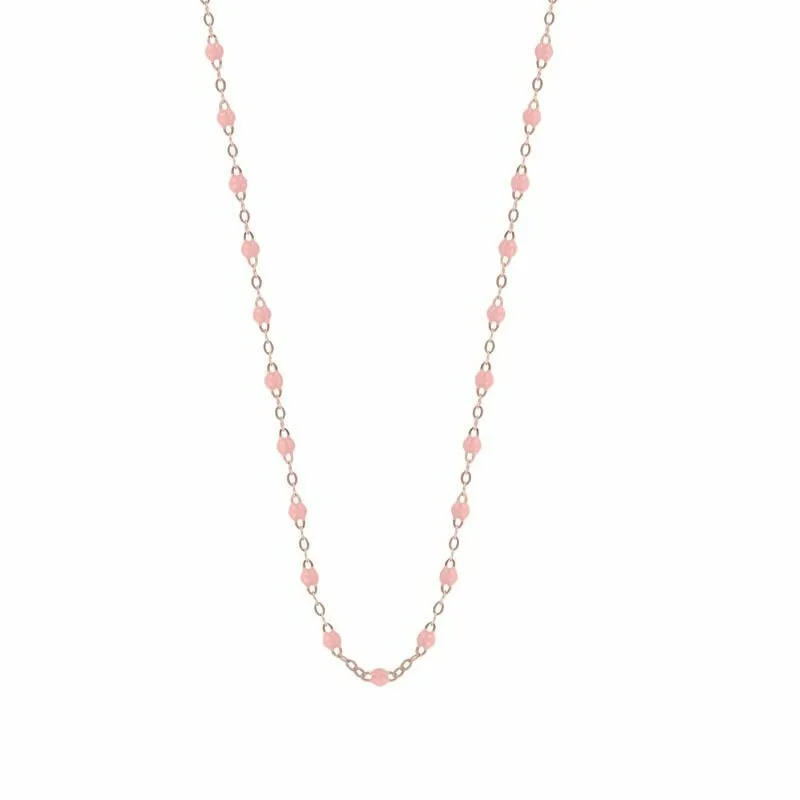 Achat Collier Gigi Clozeau Classique en or rose et résine saumon, 42cm