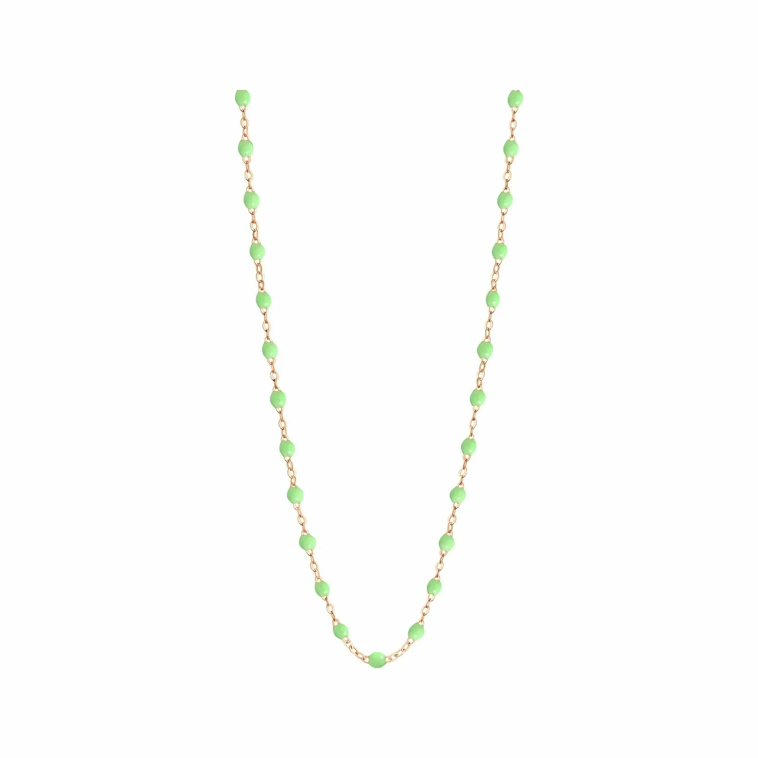 Collier Gigi Clozeau Classique en or rose et résine anis, 42cm