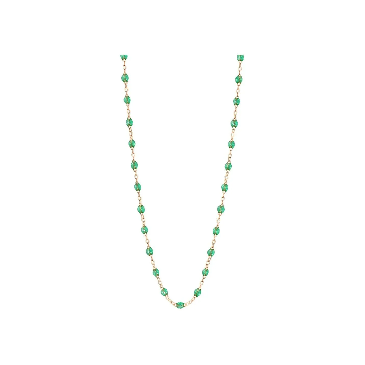 Collier Gigi Clozeau Classique en or rose et résine menthe, 45cm