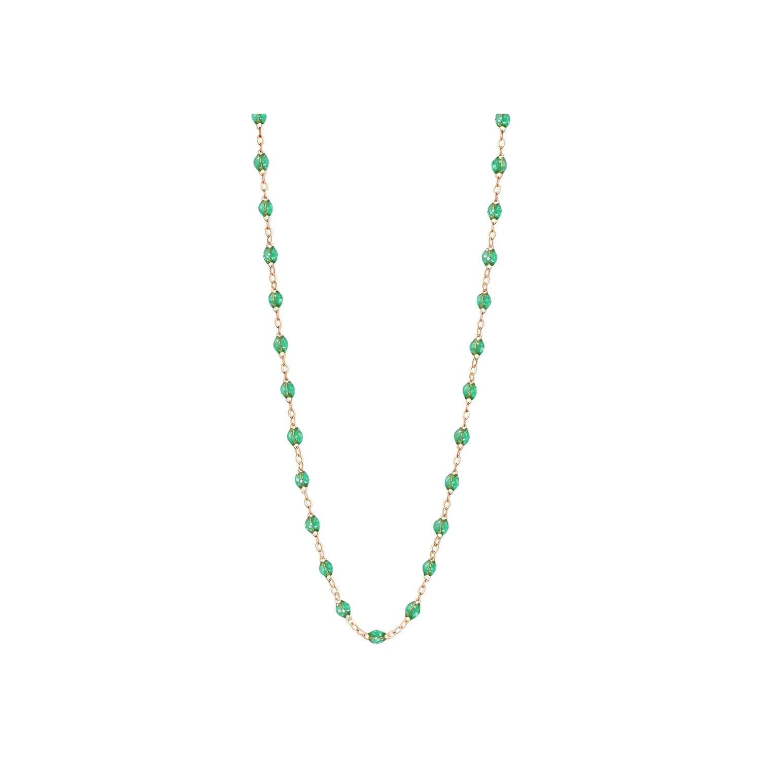 Collier Gigi Clozeau Classique en or rose et résine menthe, 50cm B1GI001R6050XX - Rigal