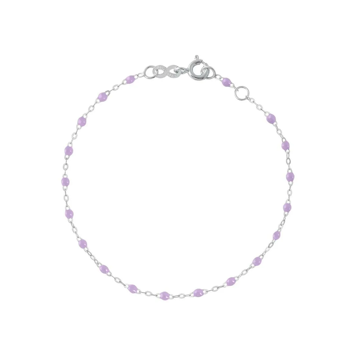 Bracelet Gigi Clozeau Classique en or blanc et résine parme, 17cm B3GI001G1017XX - Rigal