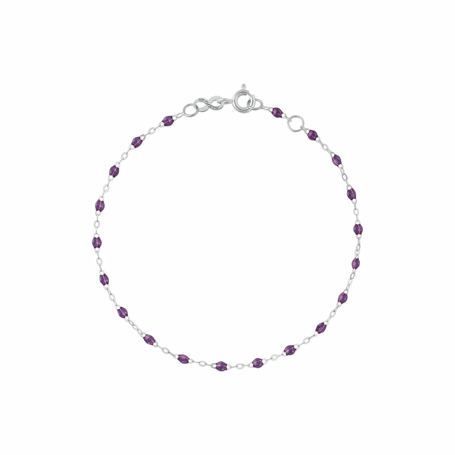Bracelet Gigi Clozeau Classique en or blanc et résine violet, 17cm B3GI001G1117XX - Rigal