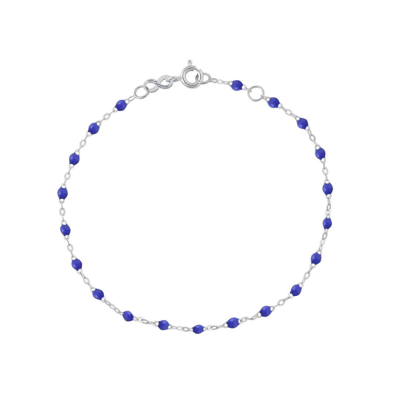 Bracelet Gigi Clozeau Classique en or blanc et résine bleuet, 17cm B3GI001G4517XX - Rigal