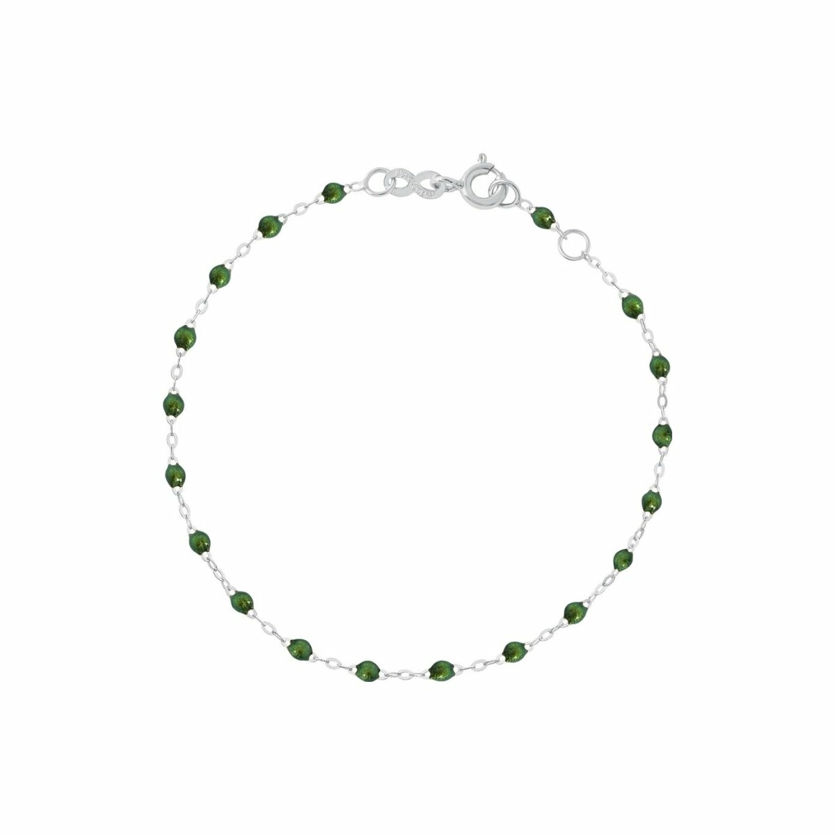 Achat Bracelet Gigi Clozeau Classique en or blanc et résine scarabée, 17cm