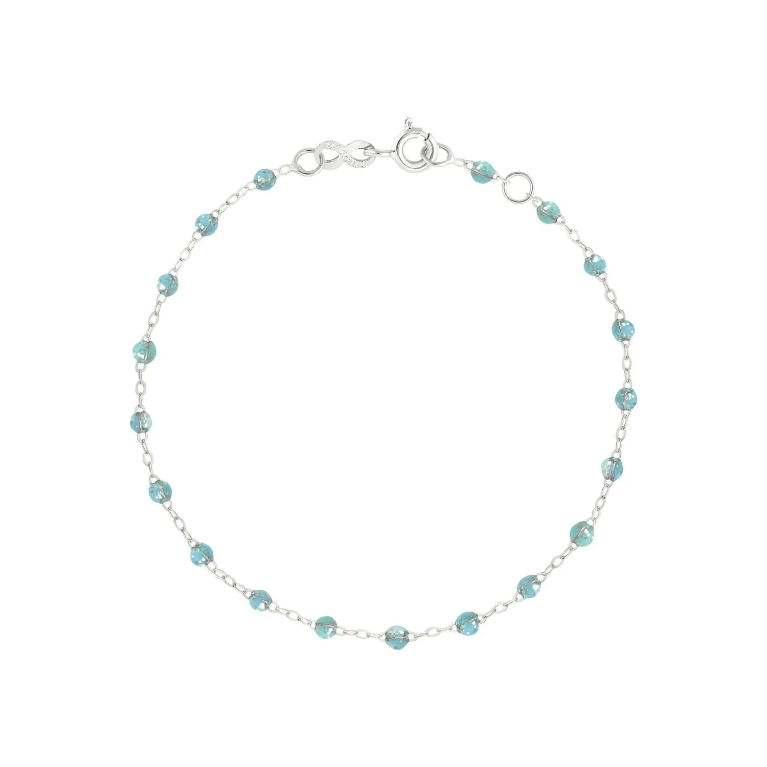 Achat Bracelet Gigi Clozeau Classique en or blanc et résine aqua, 17cm