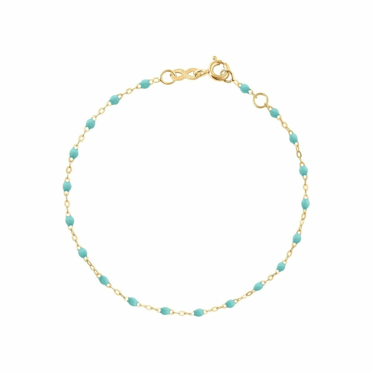 Achat Bracelet Gigi Clozeau Classique en or jaune et résine vert d'eau, 17cm