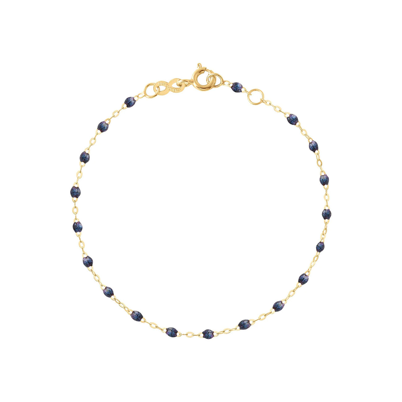 Achat Bracelet Gigi Clozeau Classique en or jaune et résine bleu nuit, 17cm