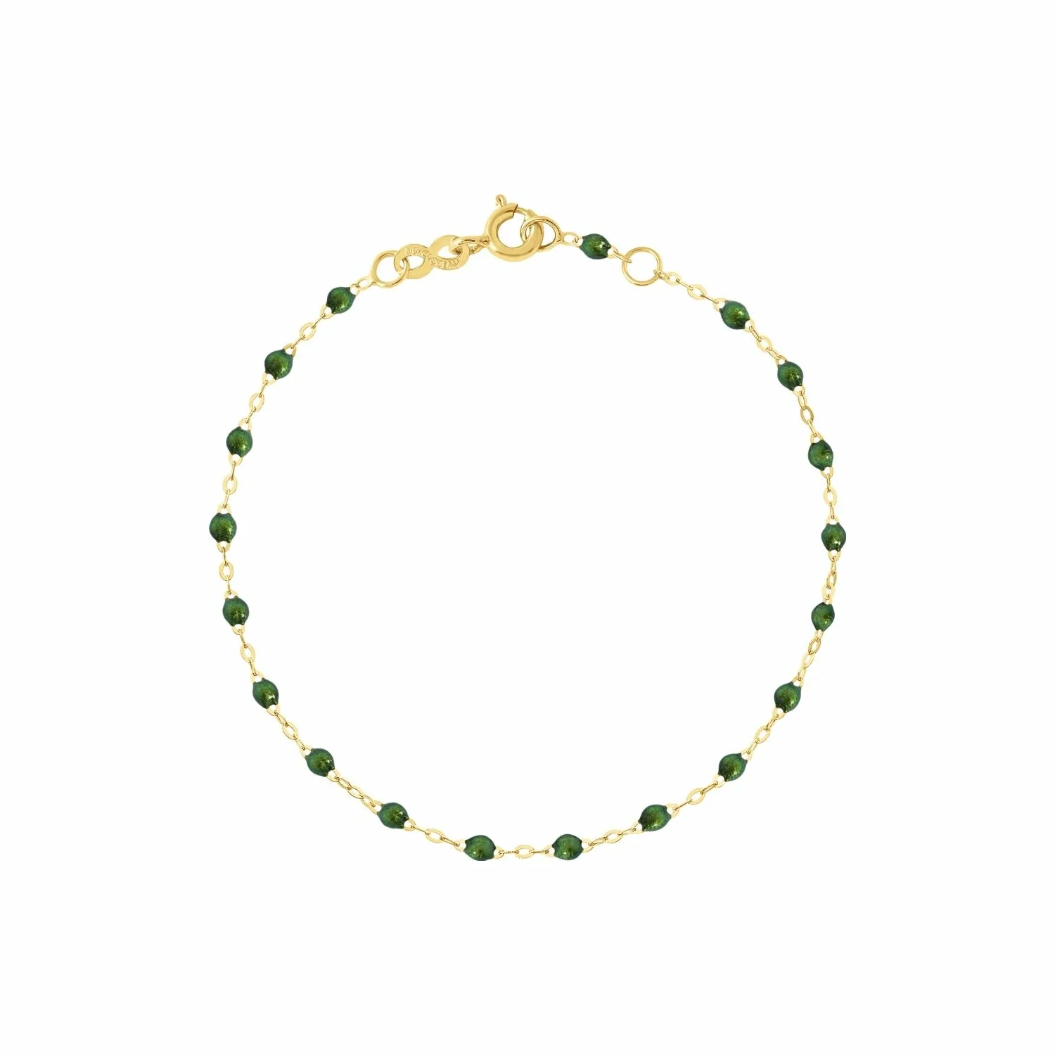 Bracelet Gigi Clozeau Classique en or jaune et résine scarabée, 17cm