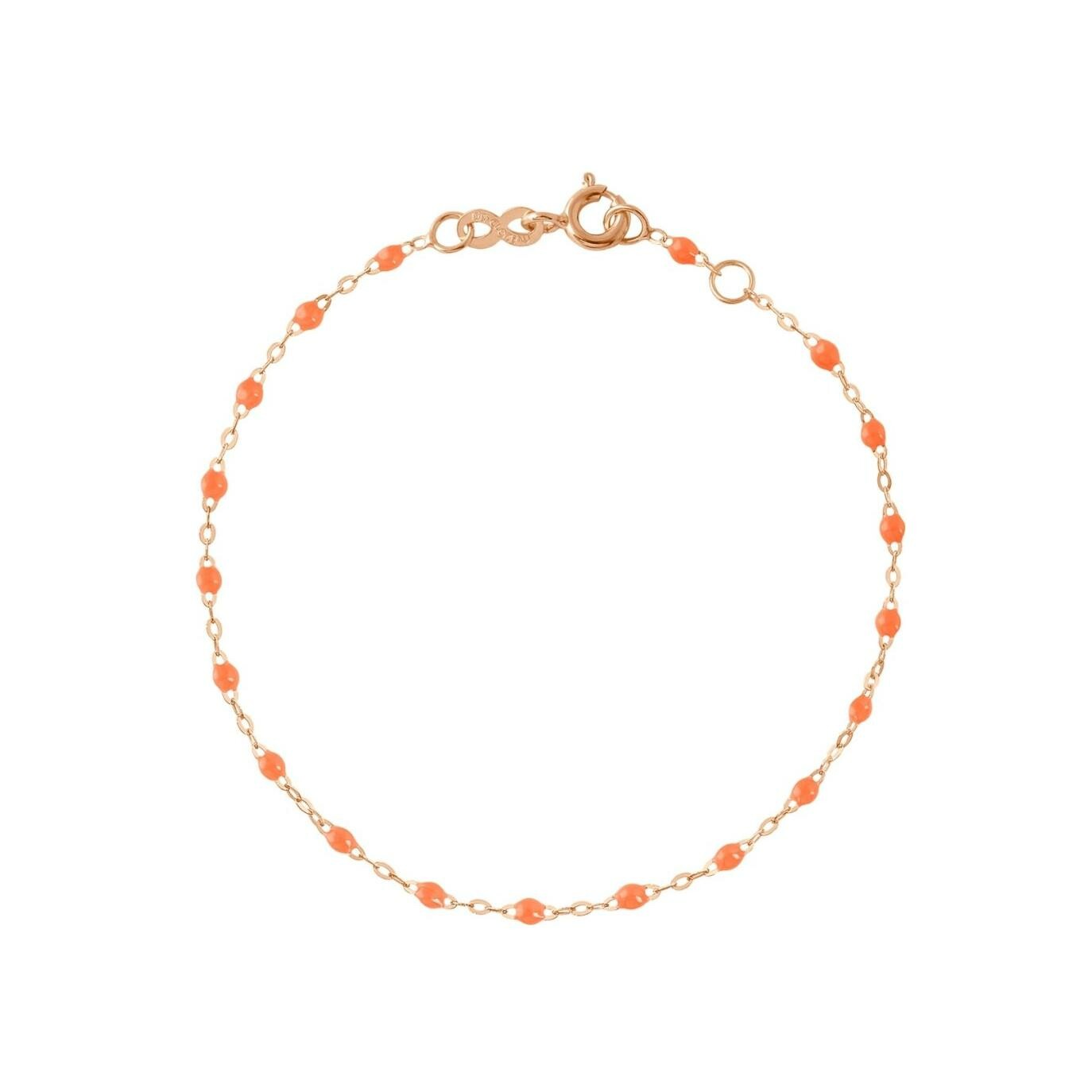 Achat Bracelet Gigi Clozeau Classique en or rose et résine orange, 17cm