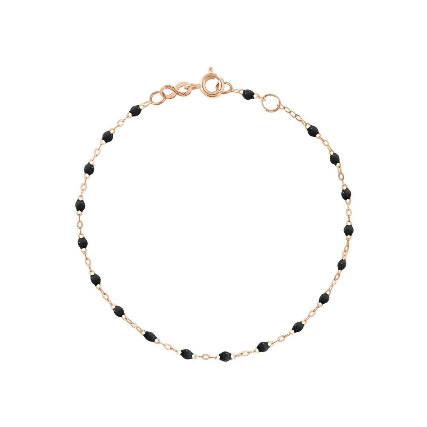 Achat Bracelet Gigi Clozeau Classique en or rose et résine noire, 17cm