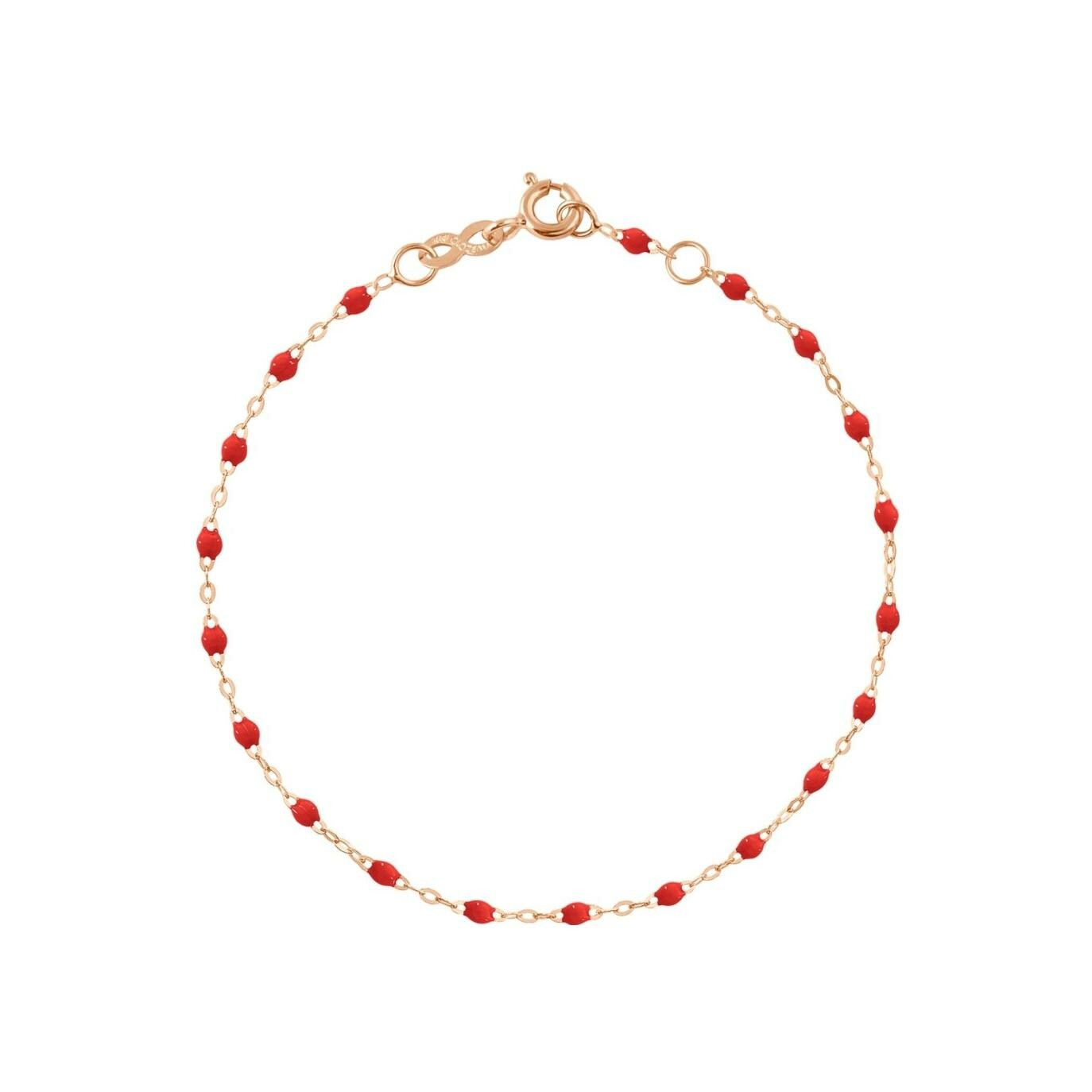 Achat Bracelet Gigi Clozeau Classique en or rose et résine coquelicot, 17cm