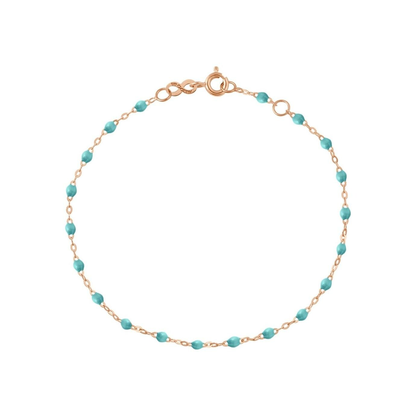 Achat Bracelet Gigi Clozeau Classique en or rose et résine turquoise vert, 17cm