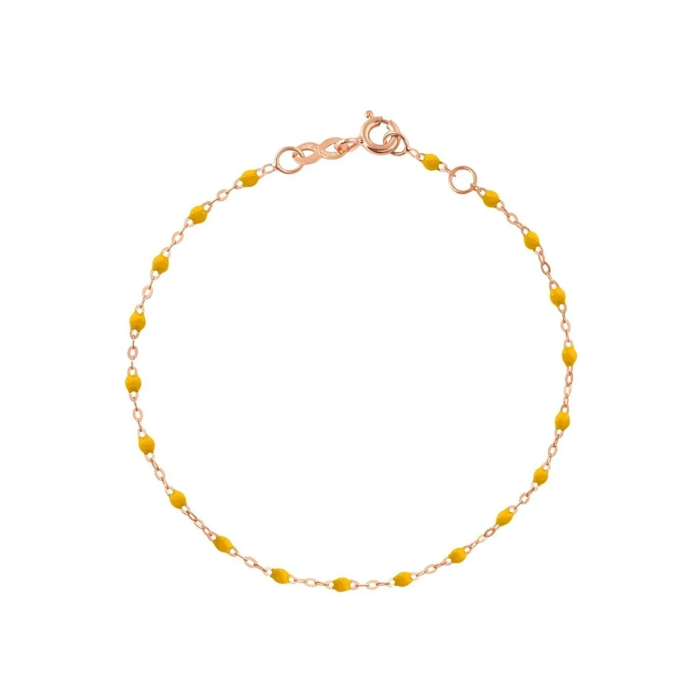 Achat Bracelet Gigi Clozeau Classique en or rose et résine jaune canari, 17cm