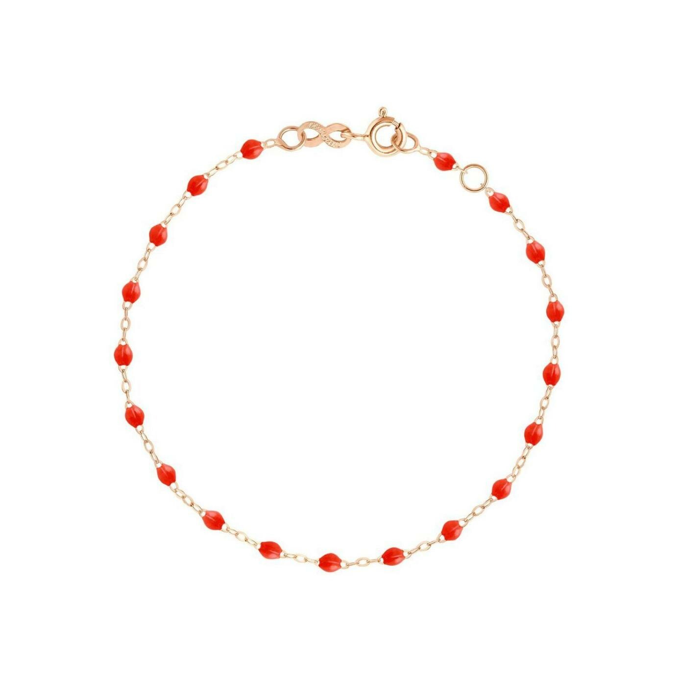 Achat Bracelet Gigi Clozeau Classique en or rose et résine corail, 17cm