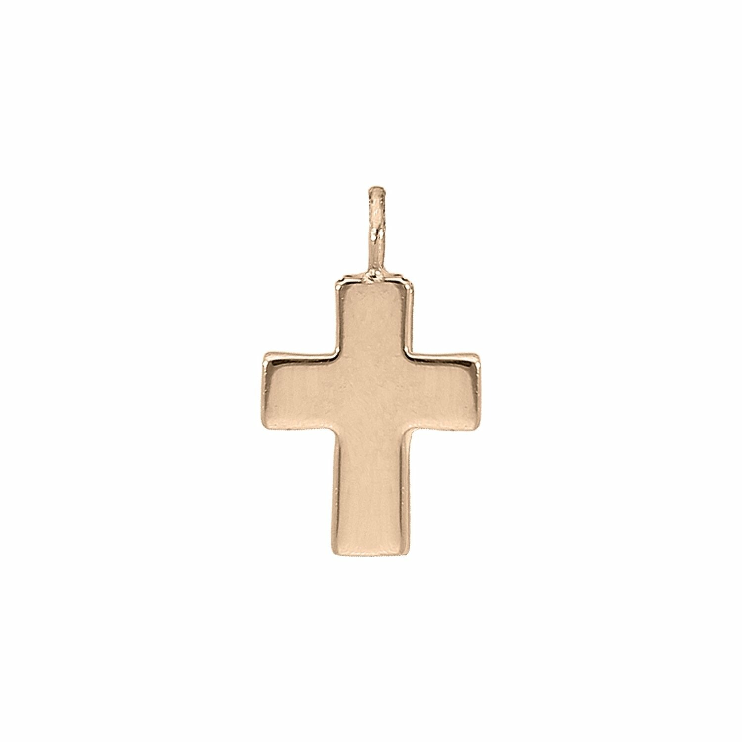 Pendentif Croix Gigi Clozeau en or rose