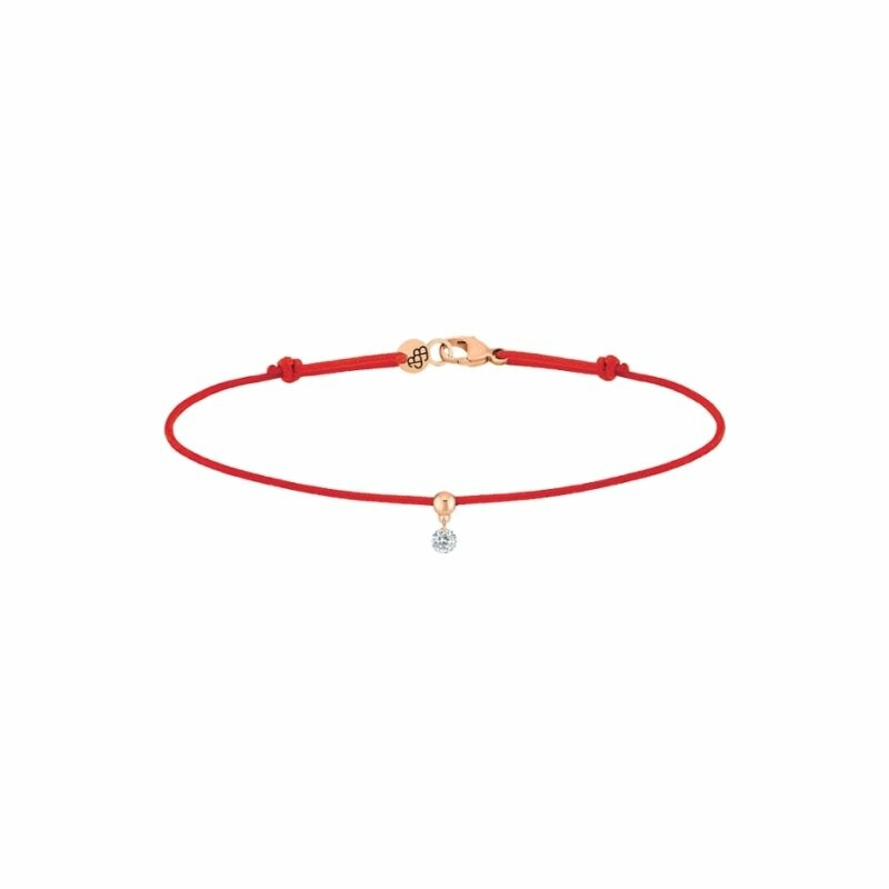 BB Bracelet La Brune & La Blonde BB rouge en or rose et diamant de 0.07ct