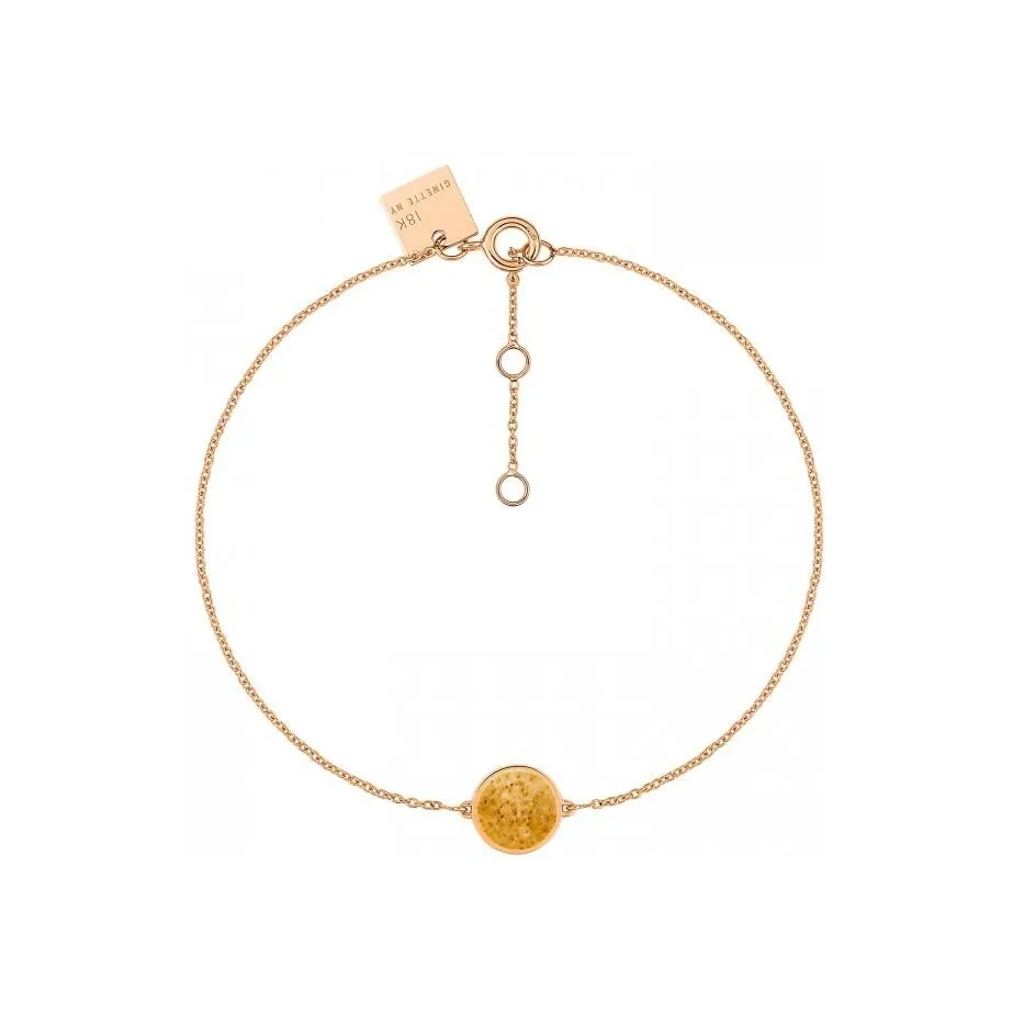 Bracelet Ginette NY MINI EVER DISC en or rose et jaspe BEVEPJ3 - Rigal