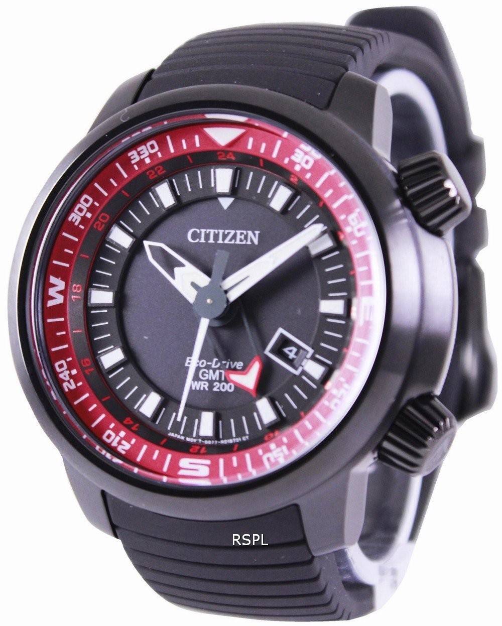 Montre 200M BJ7085-09E masculine de plongée Citizen Eco-Drive GMT
