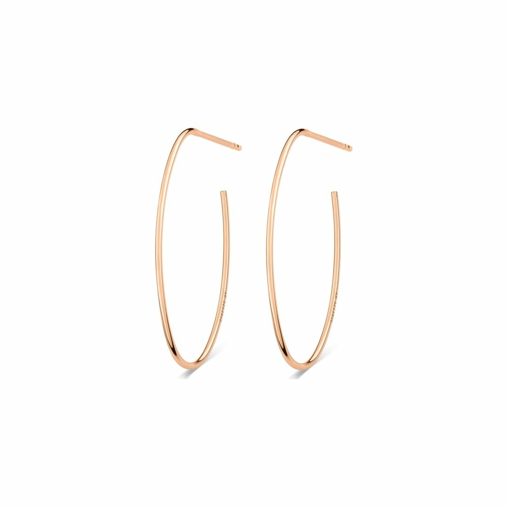 Achat Boucles d'oreilles pendantes Ginette NY ELLIPSES & SEQUINS en or rose
