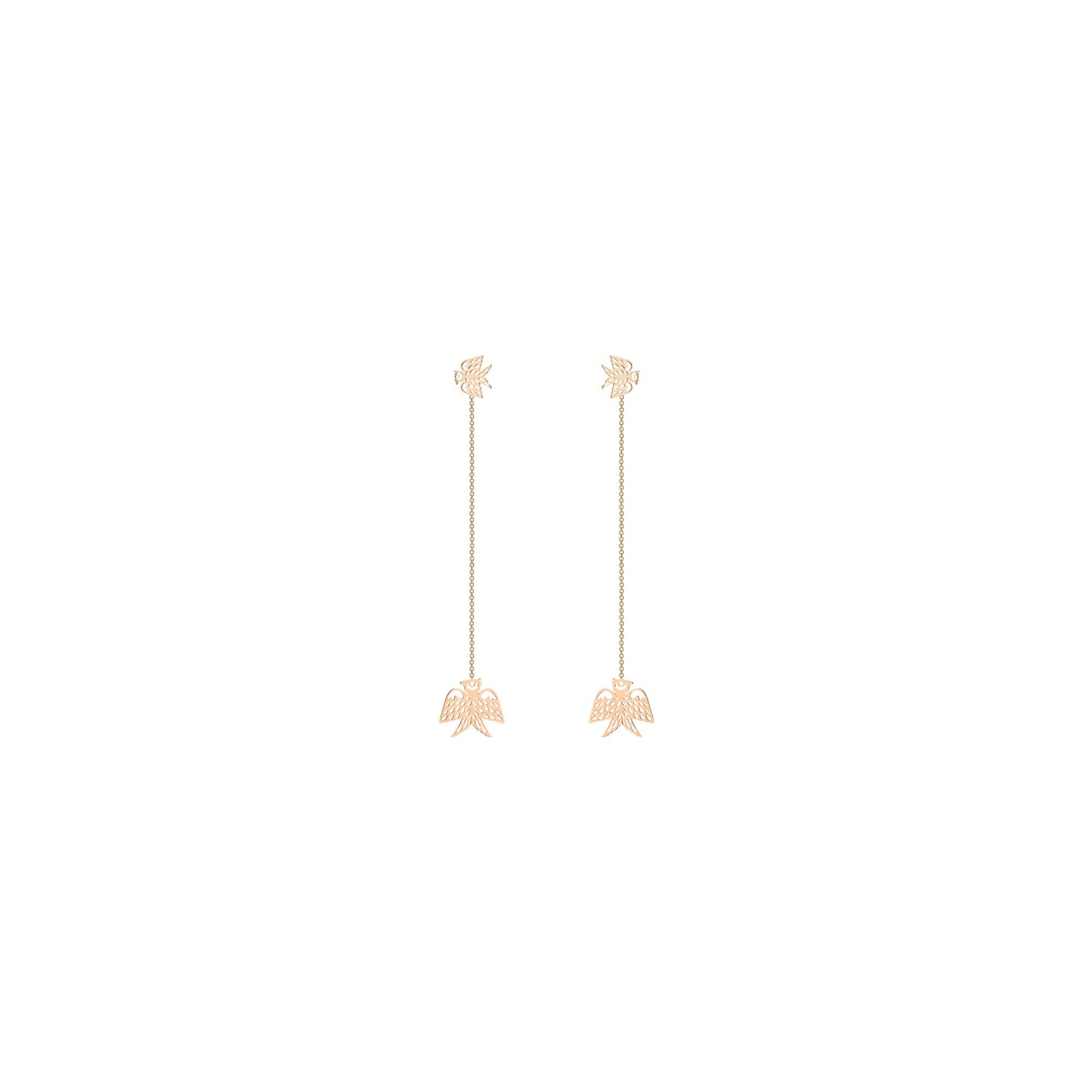 Achat Boucles d'oreilles pendantes GINETTE NY GEORGIA en or rose