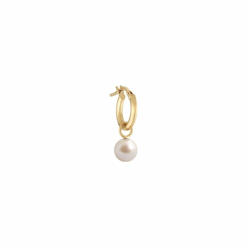 Achat Boucle d'oreille Claverin Pure unitaire simply en or jaune et perle blanche