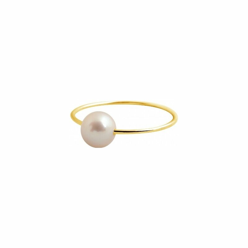 Achat Bague Claverin Simply Pearly en or jaune et perle blanche