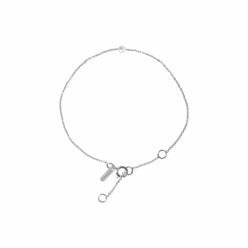 Achat Bracelet Claverin Mini Simply Mini en or blanc et perle blanche