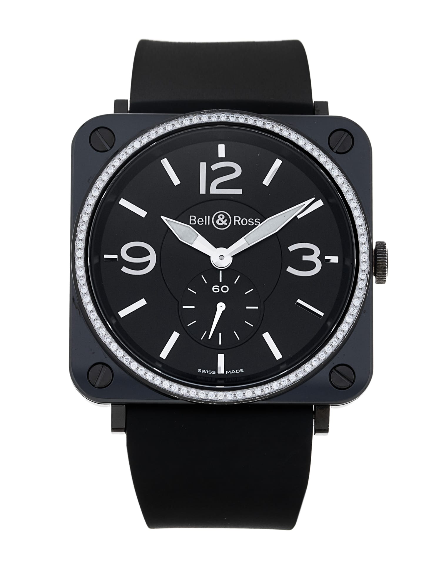 Bell and Ross BRS - cadran Trimestre noir arabe