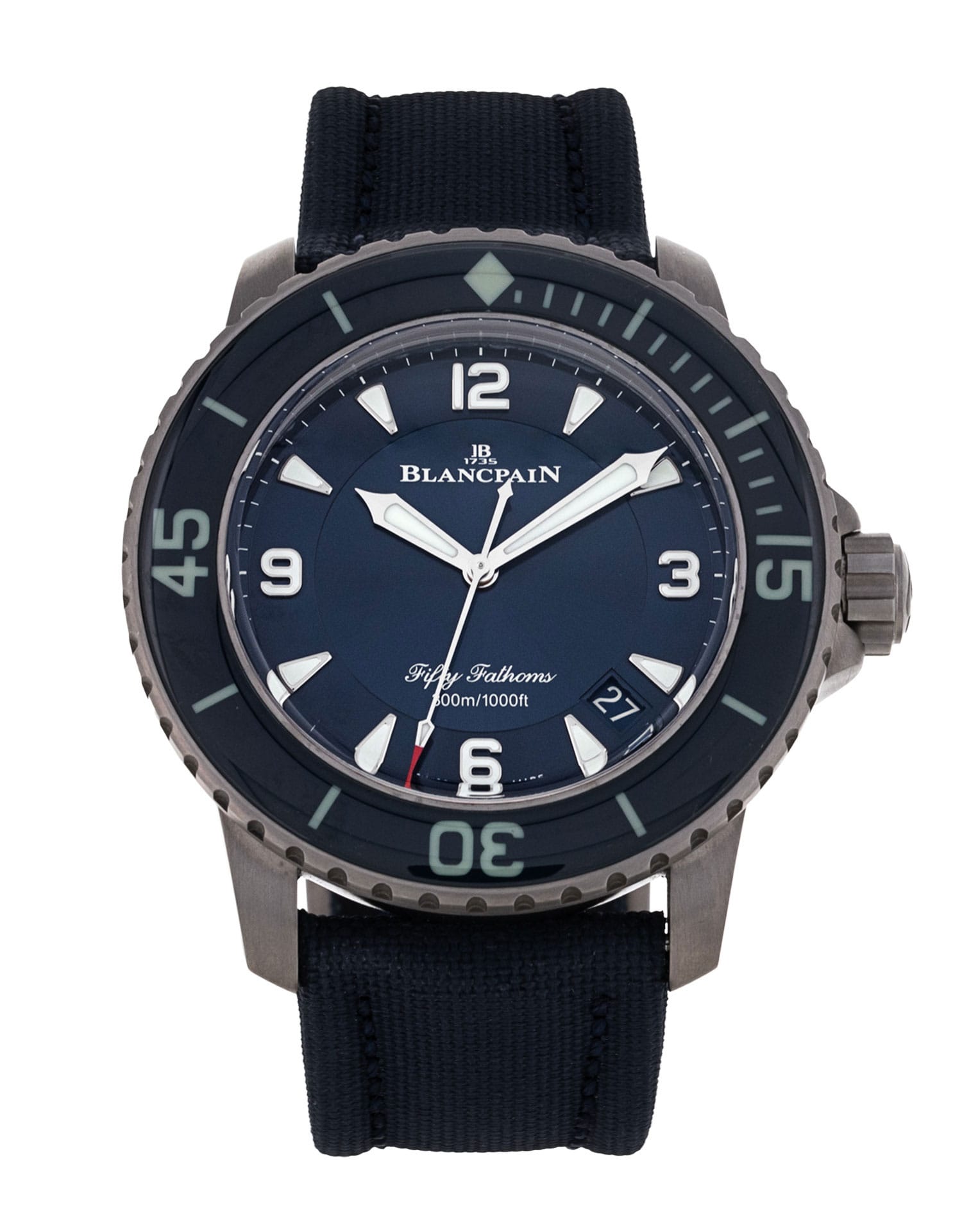 Blancpain Fifty Fathoms - cadran Bleu quartier arabe
