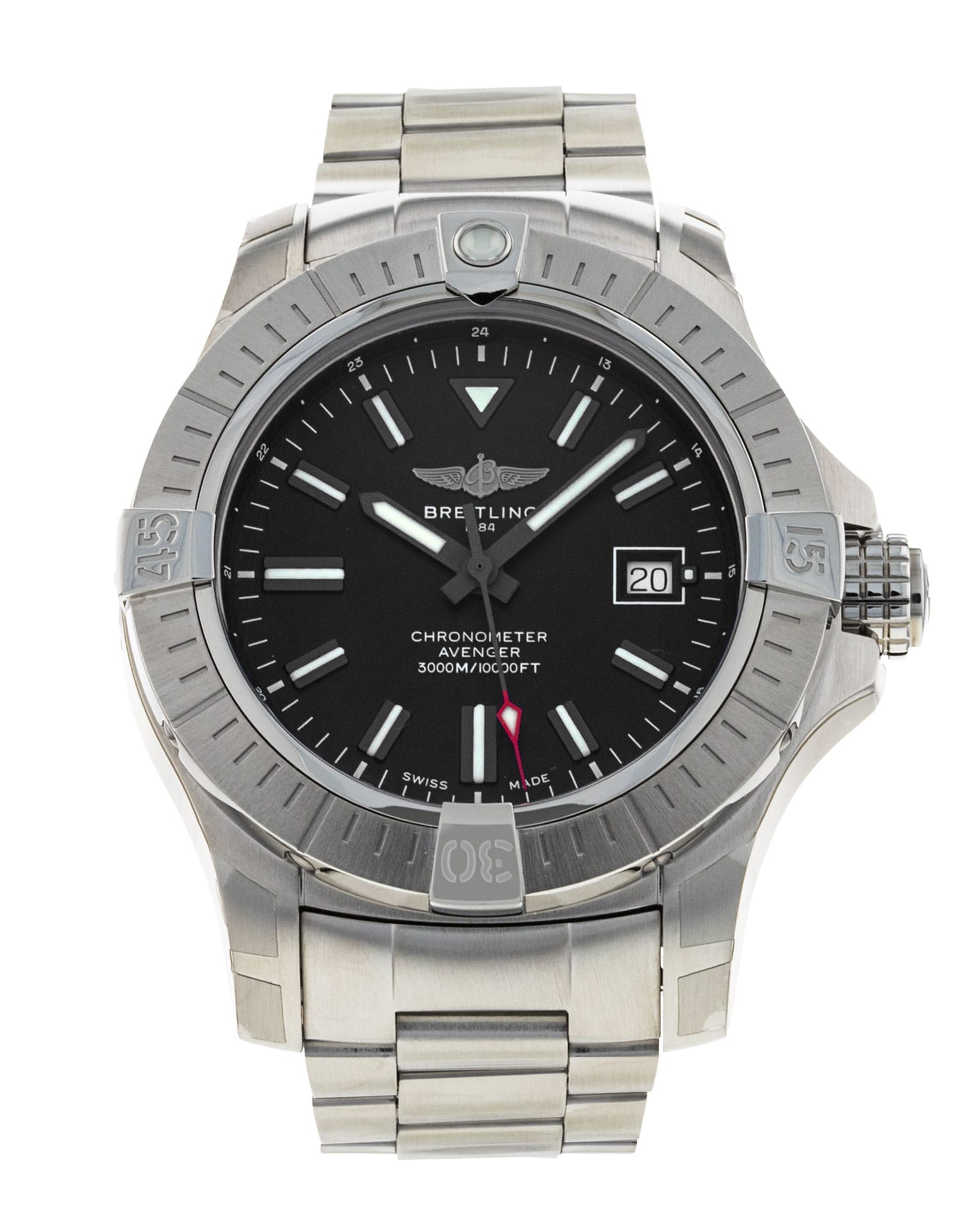 Breitling Avenger Automatic 45 - cadran Baton noire