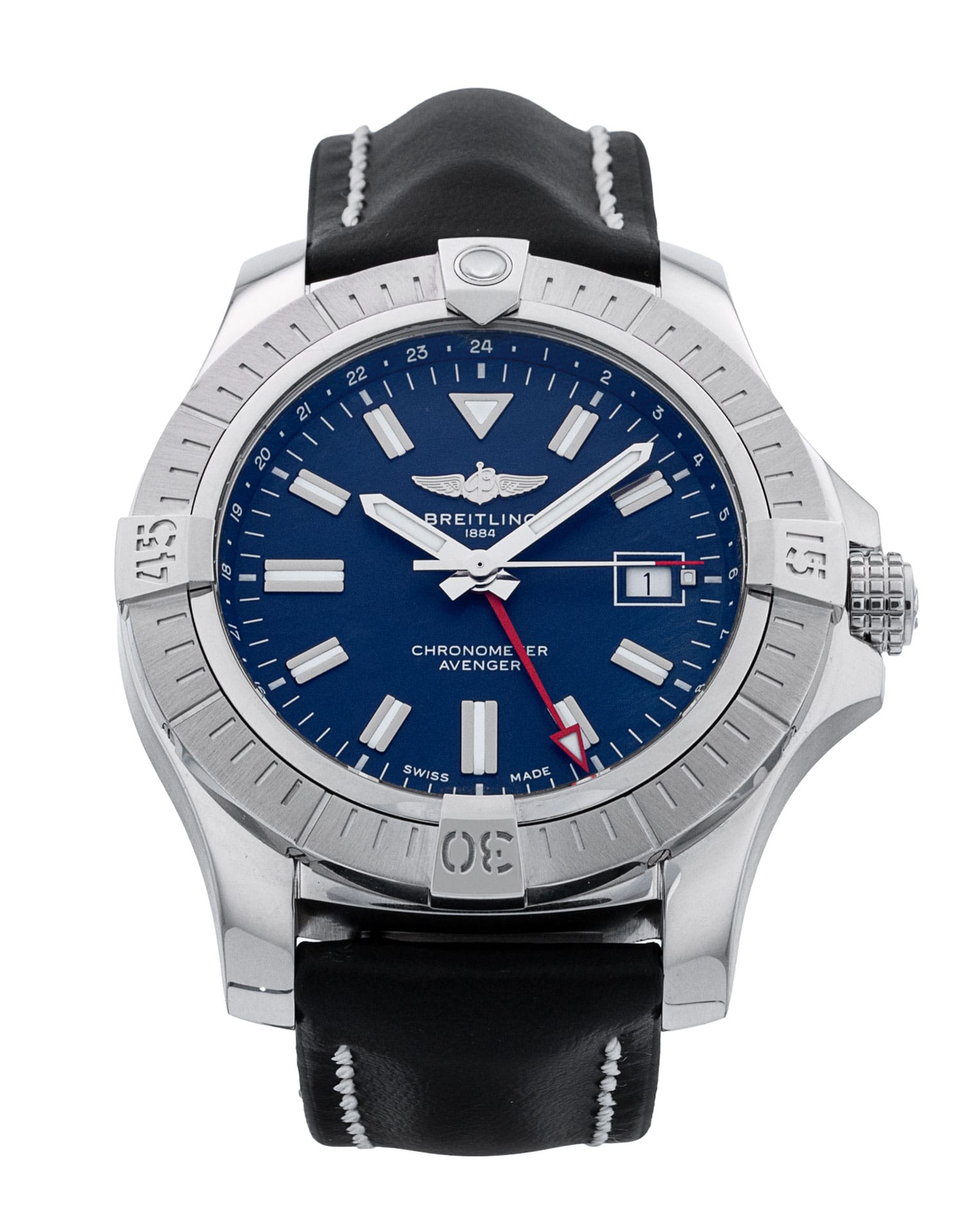 Breitling Avenger Automatic 45 - cadran Baton bleue