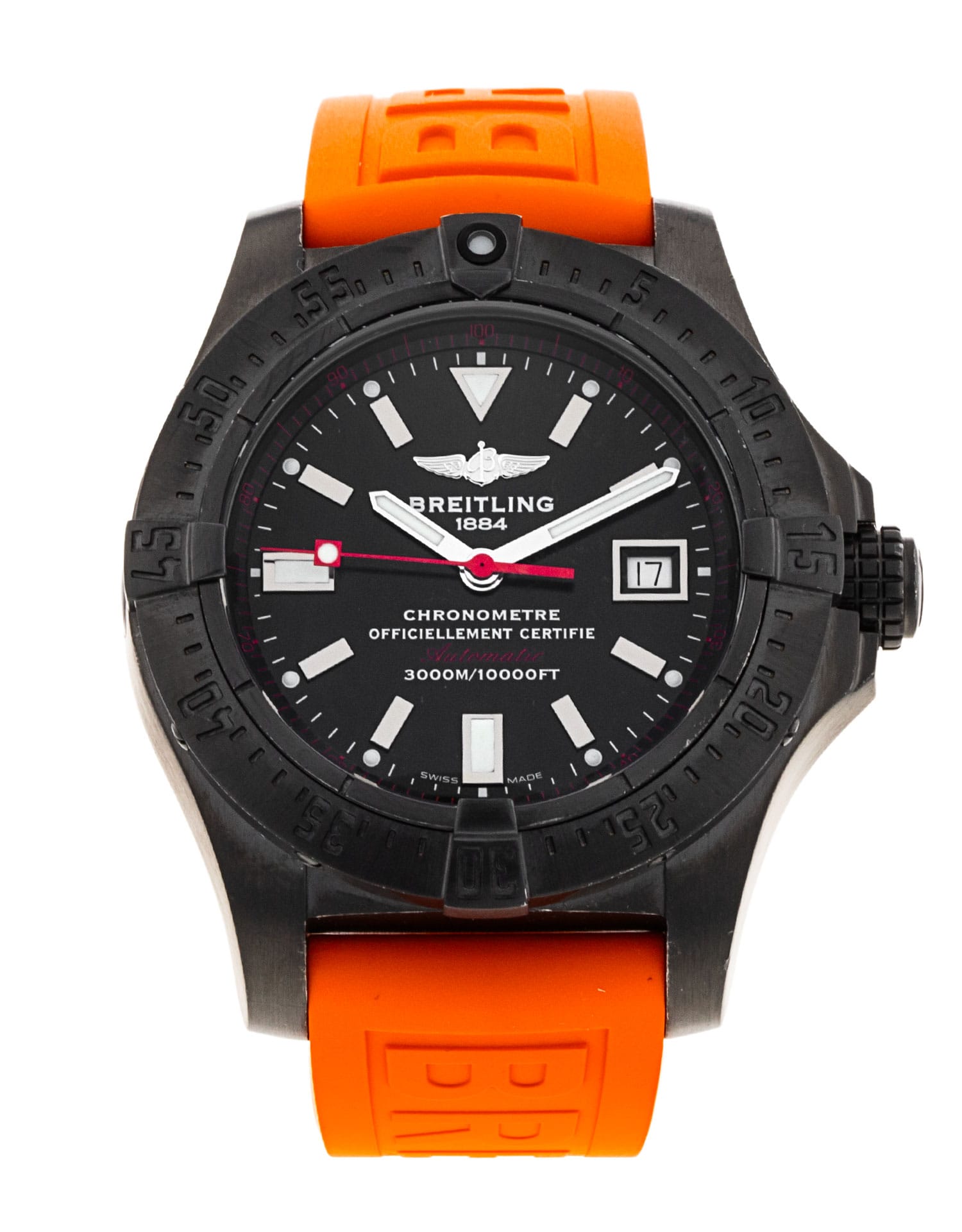 Breitling Avenger Seawolf - cadran Baton noire