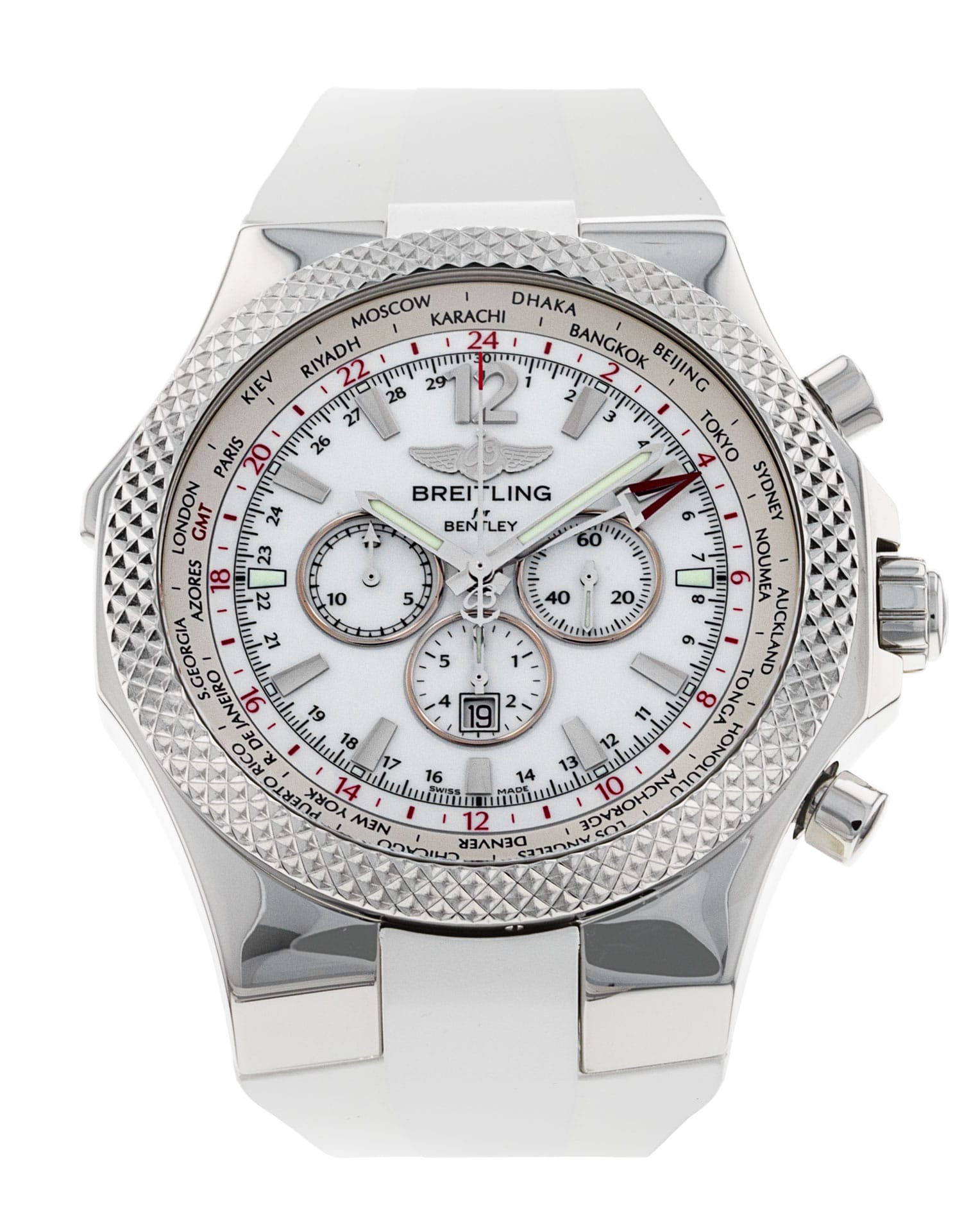 Breitling Bentley GMT - cadran Baton argentée